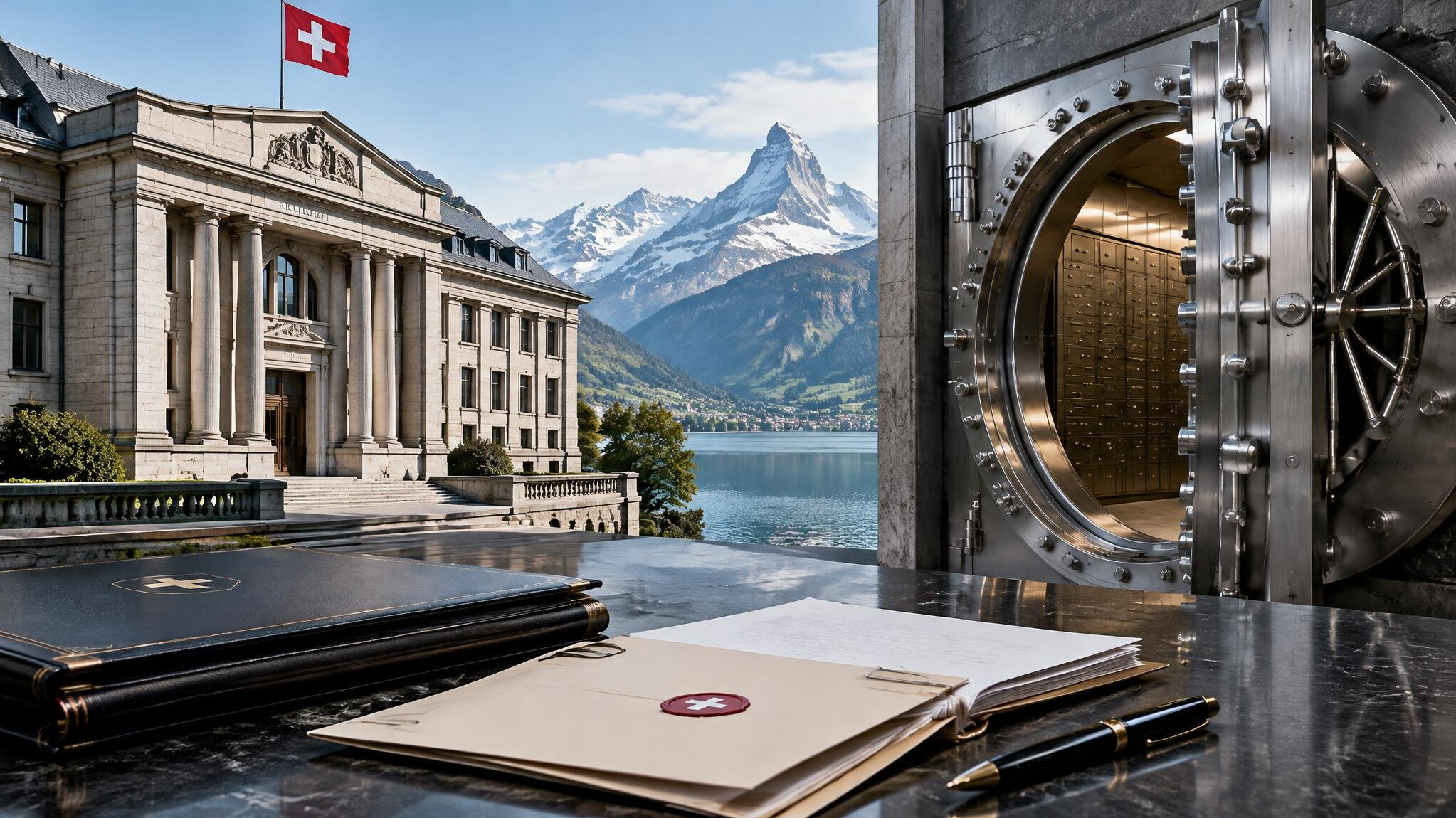 swiss bank building exterior