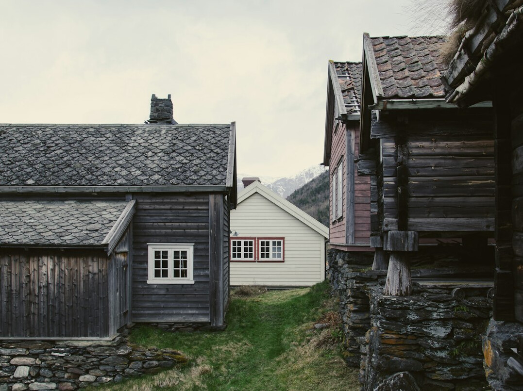 ruined alpine houses