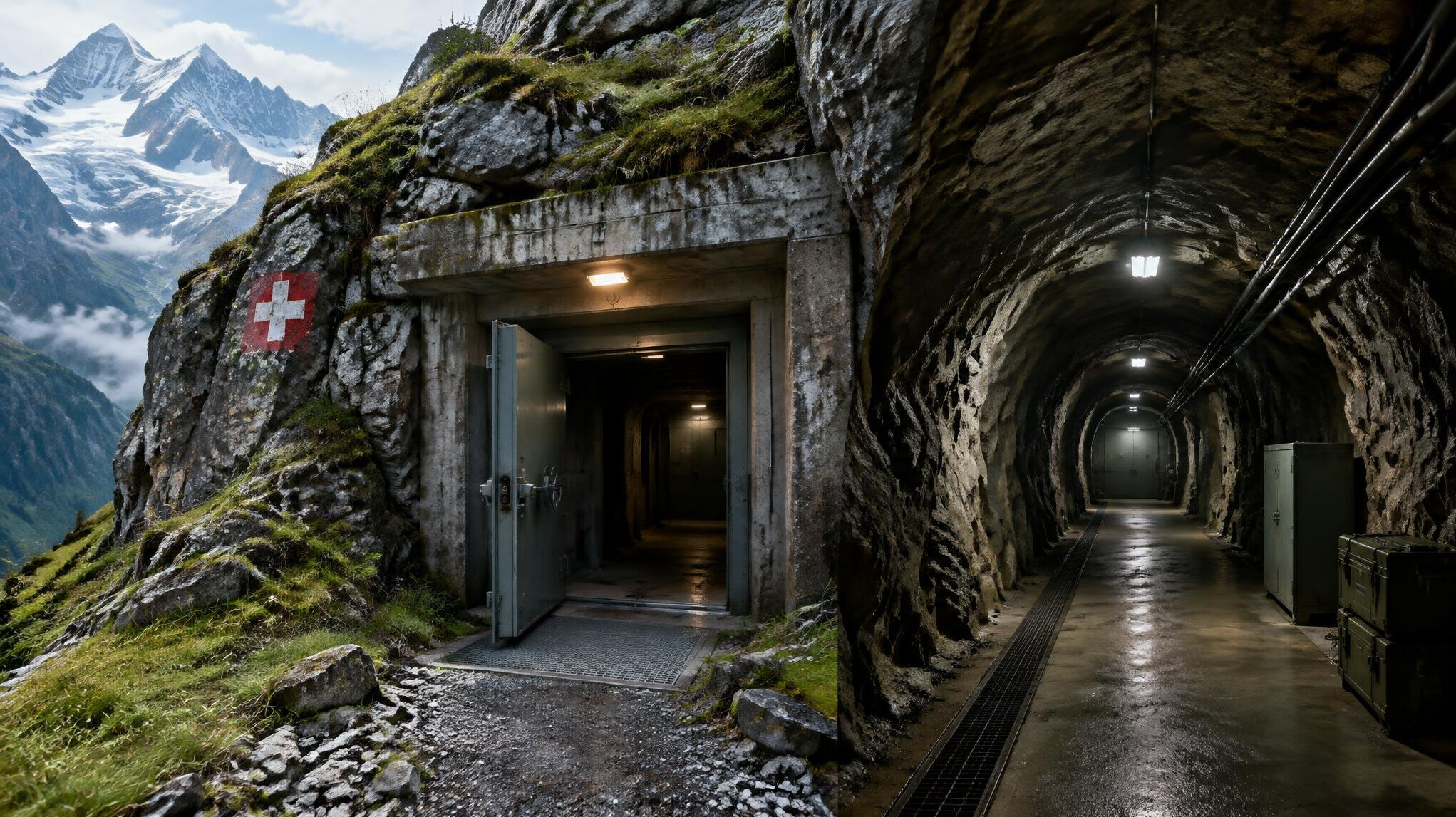 swiss underground bunker entrance