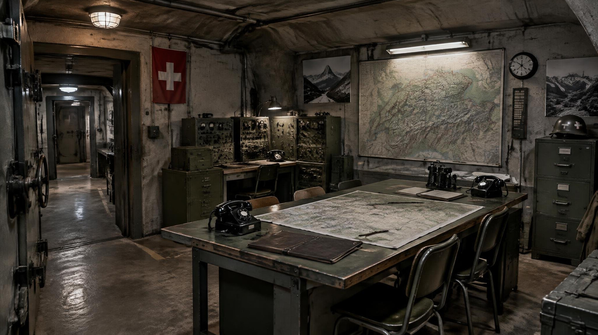 swiss bunker interior details